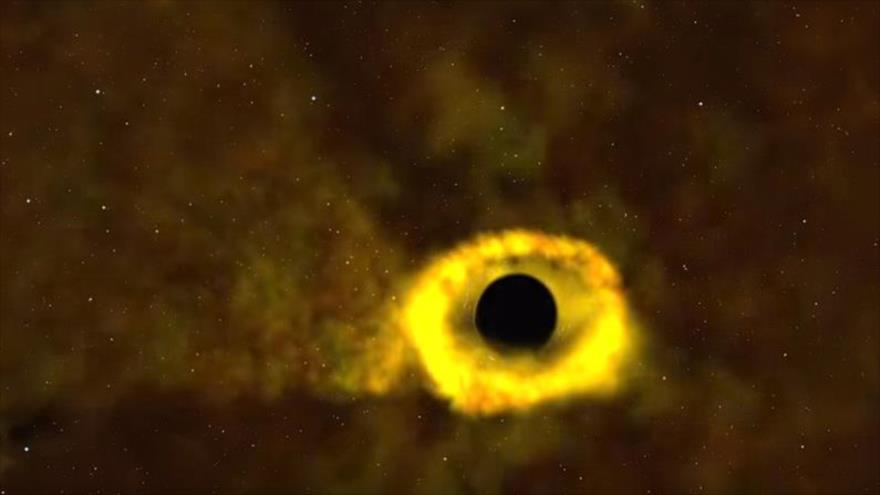 Telescopio de NASA capta estrella devorada por un agujero negro
