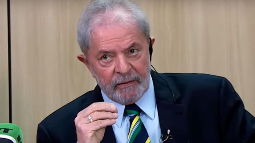 El expresidente de Brasil, Luiz Inácio Lula da Silva en una entrevista concedida a la cadena rusa RT, 4 de octubre de 2019.