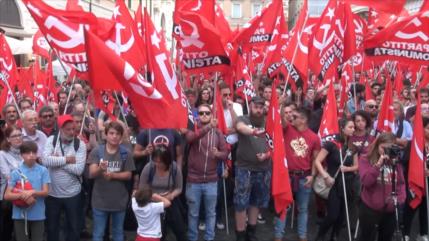 Sindicatos italianos rechazan políticas de austeridad de Gobierno