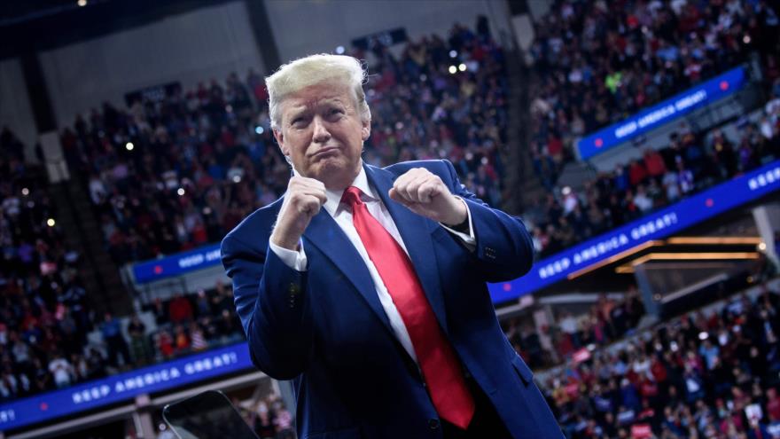 El presidente de EE.UU., Donald Trump, durante su campaña política en Minneapolis, Minnesota, 10 de octubre de 2019. (Foto: AFP)