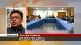 Molina: En Ecuador retornará la paz si se deroga ley de subsidios