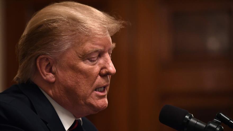 El presidente de EE.UU., Donald Trump, durante una rueda de prensa en la Casa Blanca en Washington, 16 de octubre de 2019. (Foto: AFP)