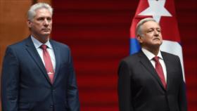 López Obrador recibe al presidente cubano para apuntalar lazos