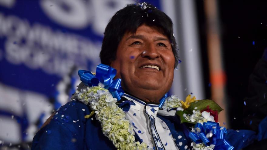 El presidente y candidato presidencial de Bolivia, Evo Morales, durante un mitin político en El Alto, Bolivia, 16 de octubre de 2019. (Foto: AFP)