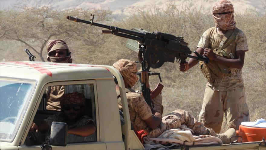 Rebeldes yemeníes apoyados por Arabia Saudí.