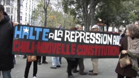 Se manifiestan en Francia contra política represiva de Chile