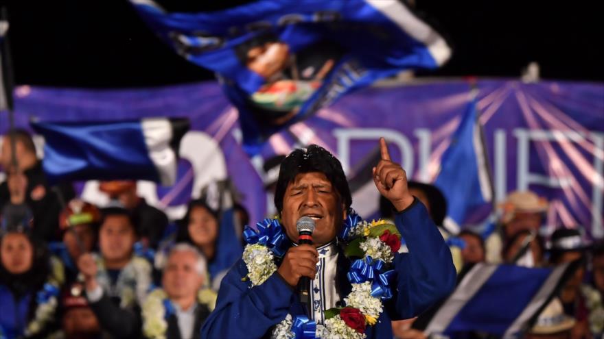 El presidente de Bolivia, Evo Morales, en un acto electoral en la ciudad de El Alto, 16 de octubre de 2019. (Foto: AFP)