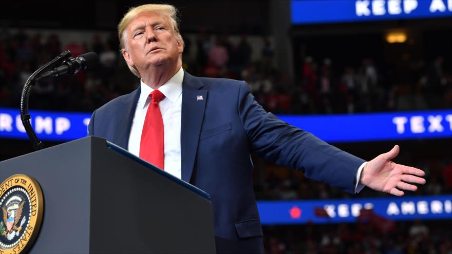 El presidente de EE.UU., Donald Trump, en un mitin electoral, Dallas, 17 de octubre de 2019. (Foto: AFP)