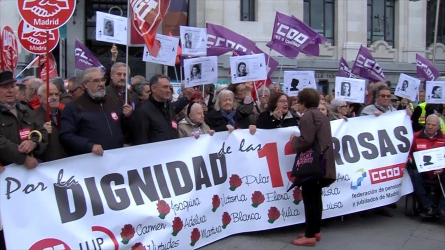 Sindicatos españoles conmemoran a las 13 Rosas tras ataques de Vox