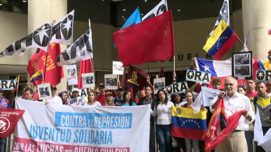 Protestan en Venezuela contra la represión policial en Chile | HISPANTV