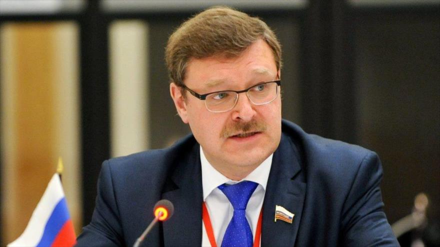 El presidente del Comité de Asuntos Exteriores del Consejo de la Federación Rusa, Konstantín Kosachev.

