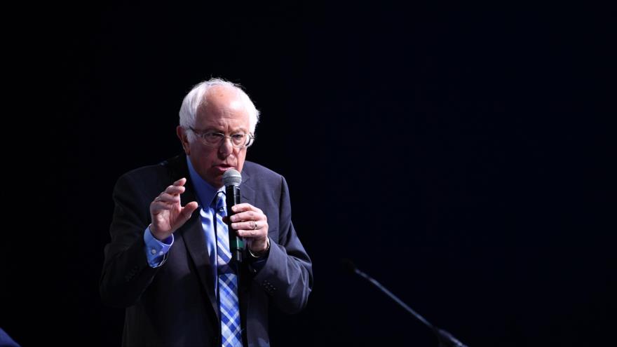 El aspirante a la Presidencia de EE.UU. 2020 Bernie Sanders, en una conferencia en Washington, 28 de octubre de 2019. (Foto: AFP)