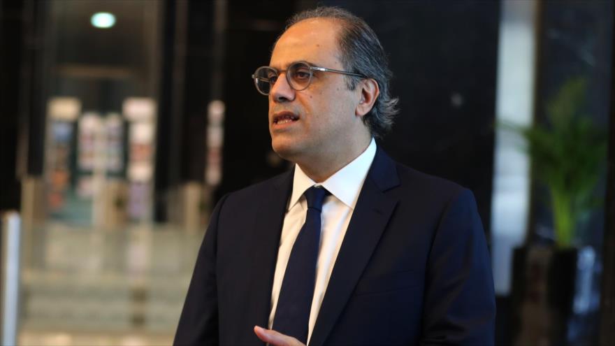 Jihad Azour, director del FMI para Oriente Medio y Asia Central, en una entrevista en Dubái, 29 de abril de 2019. (Foto: AFP)