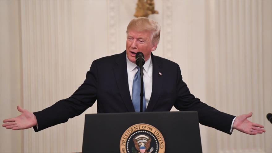 El presidente de EE.UU., Donald Trump, ofrece un discurso en la Casa Blanca, Washington, 30 de octubre de 2019. (Foto: AFP)