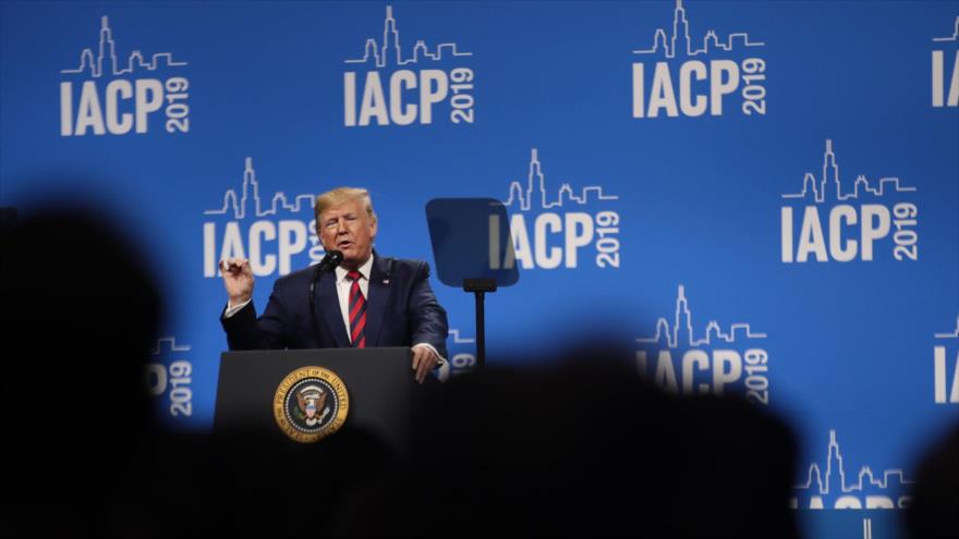 El presidente de EE.UU., Donald Trump, en Illinois, Estados Unidos, 28 de octubre de 2019. (Foto: AFP) 