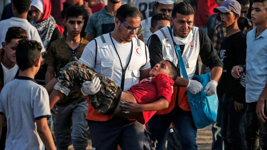 Represión israelí en Gaza deja este viernes 96 palestinos heridos 