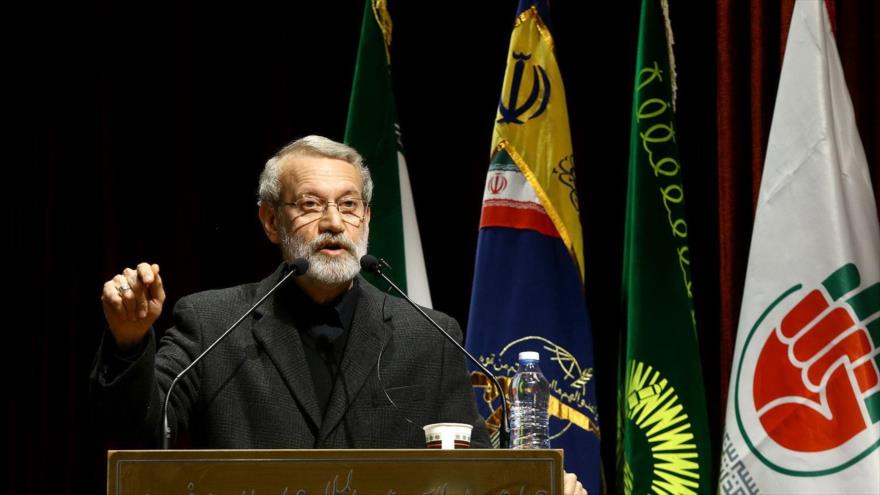 El presidente de la Asamblea Consultiva Islámica de Irán (Mayles), Ali Lariyani, ofrece un discurso, 2 de noviembre de 2019. (Foto: ICANA)
