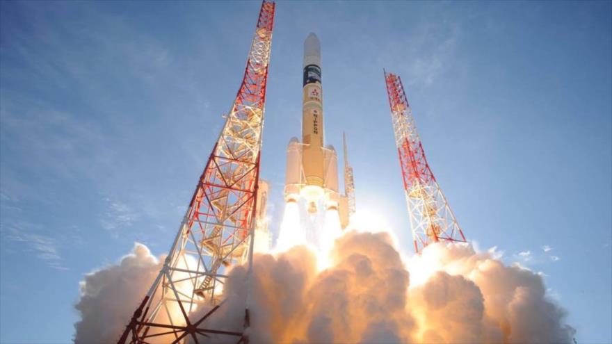 El momento del lanzamiento del satélite iraní Payam (Mensaje).
