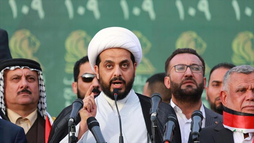Qais Jazali, líder del grupo Asaib Ahl al-Haq, que forma parte de las Unidades de Movilización Popular de Irak (Al-Hashad Al-Shabi, en árabe).