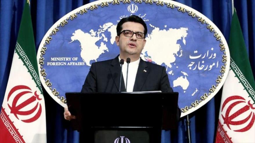 El portavoz de la Cancillería iraní, Seyed Abás Musavi, en una rueda de prensa en la capital, Teherán.