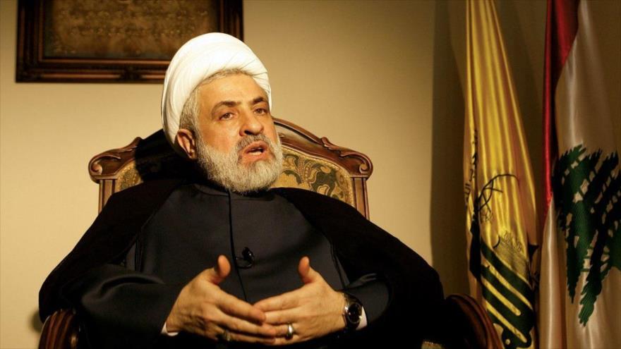 El vicesecretario general del Movimiento de Resistencia Islámica de El Líbano (Hezbolá), el sheij Naim Qasem.