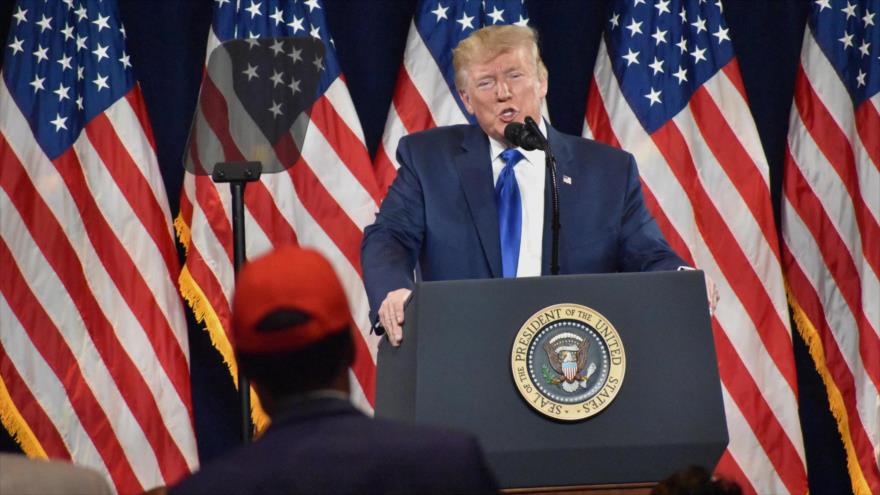 El presidente de EE.UU., Donald Trump, en un mitin electoral en Atlanta, Georgia, 8 de noviembre de 2019.