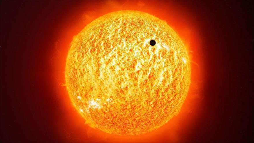 Una imagen del tránsito de Mercurio frente al disco solar.