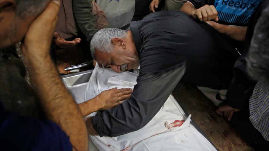 Un palestino muerto por ataques de Israel contra la Franja de Gaza, 12 de noviembre de 2019. (Foto: AFP)