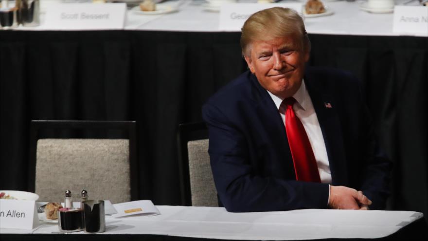 El presidente de EE.UU., Donald Trump, en una ceremonia del Club Económico de Nueva York, 12 de noviembre de 2019. (Foto: AFP) 