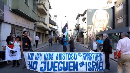 “No al amistoso Uruguay vs Argentina en los territorios ocupados”