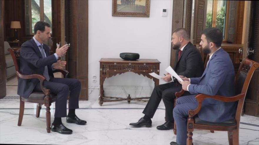 El presidente de Siria, Bashar al-Asad, en una entrevista con los medios rusos Ria Novosti y Rossiya 24, 14 de noviembre de 2019.