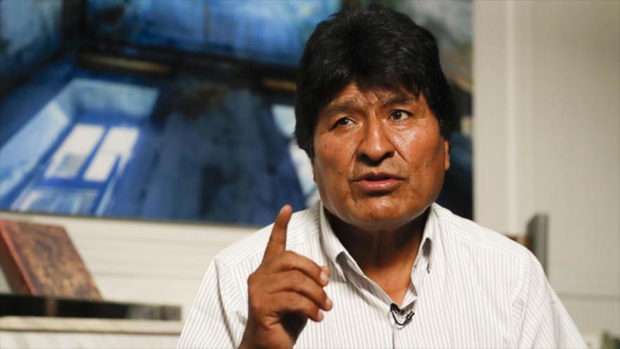 El expresidente boliviano Evo Morales habla desde el exilio en México, 14 de noviembre de 2019. (Foto: AP)