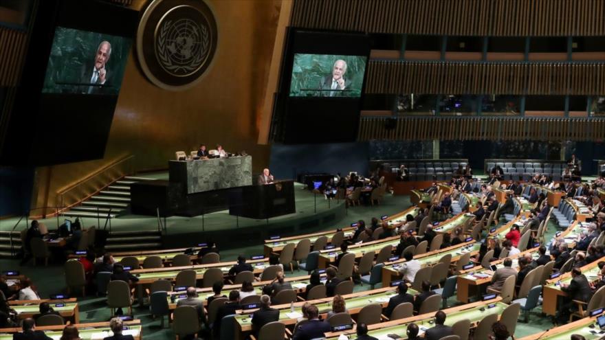 Una sesión de la Asamblea General de las Naciones Unidas (AGNU) en la sede del organismo en Nueva York, EE.UU.