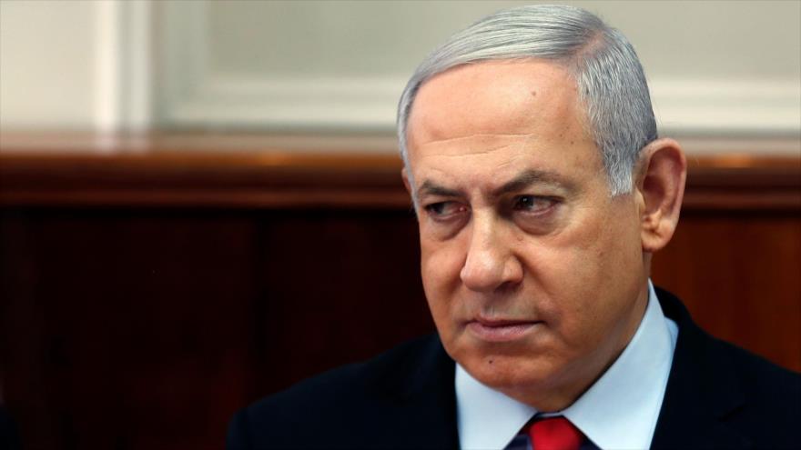 El primer ministro de Israel, Benjamín Netanyahu, en una reunión con su gabinete en Al-Quds (Jerusalén), 13 de noviembre de 2019. (Foto: AFP)