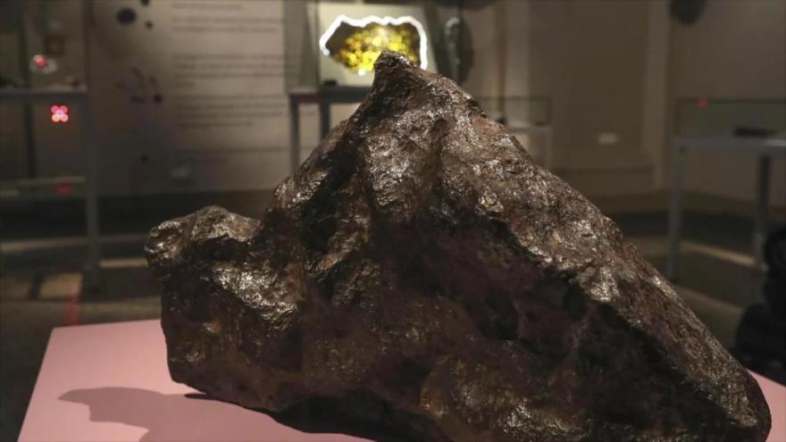 Un meteorito en el Museo de San Pedro, en el desierto de Atacama, sita en el norte de Chile.