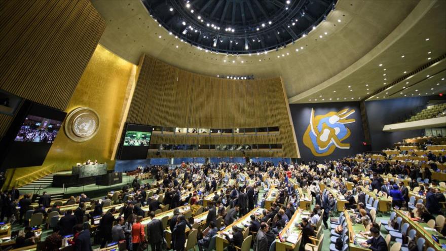 Una sesión de la Asamblea General de las Naciones Unidas (AGNU) en Nueva York (EE.UU.)