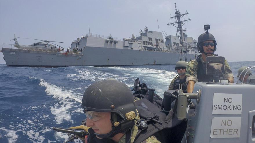Marineros de la Marina de EE.UU. navegan en el golfo de Tailandia, 5 de septiembre de 2019. (Foto: AFP)
