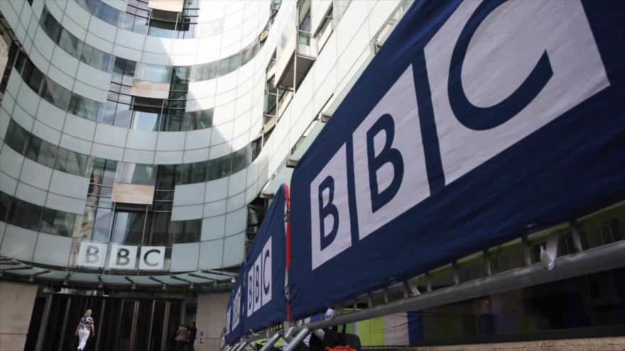 El edificio de la cadena británica BBC en Londres, la capital del Reino Unido.