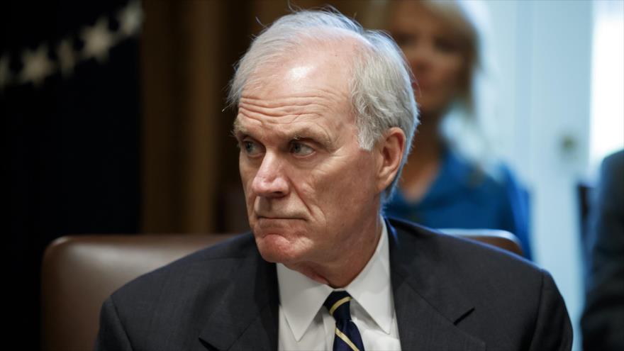 El secretario de la Marina de EE.UU., Richard Spencer, durante una reunión en la Casa Blanca, Washington, 16 de julio de 2019. (Foto: AP)