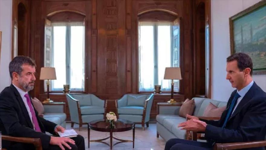 El presidente de Siria, Bashar al-Asad, durante una entrevista con el diario francés Paris Match, 20 de noviembre de 2019.
