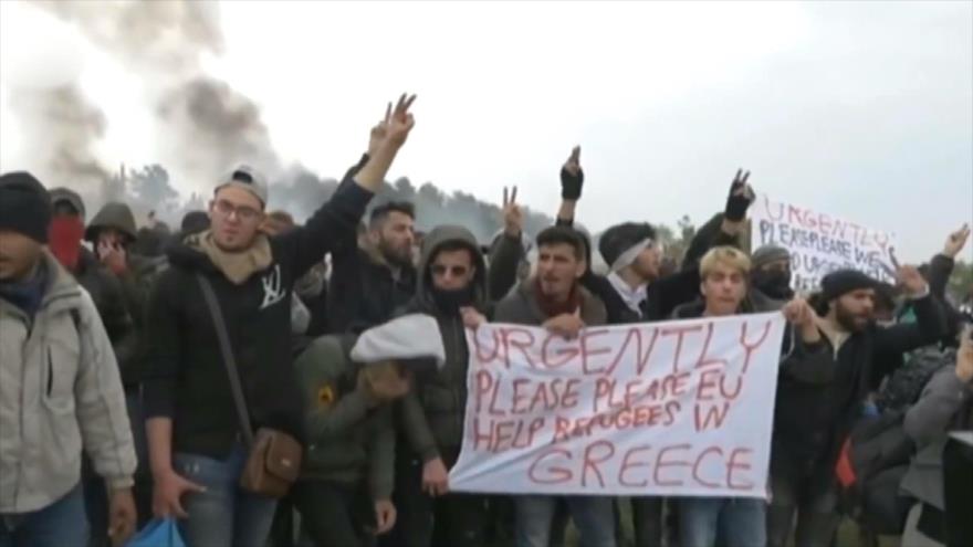 Miserable situación de miles de refugiados en Grecia