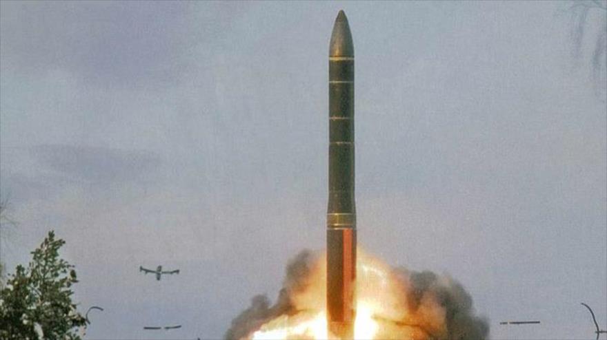 Una prueba por parte de Rusia del misil intercontinental Topol-M.
