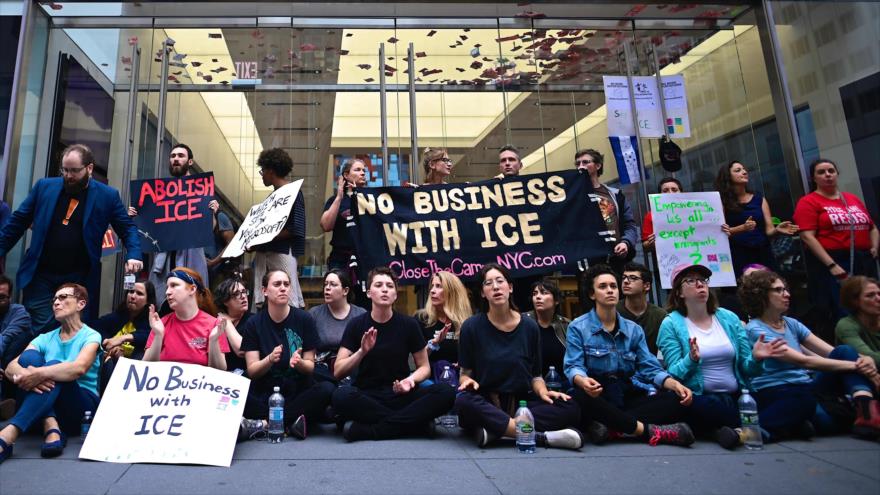 Se manifiestan contra la política de inmigración de Estados Unidos en Nueva York, EE.UU., 14 de septiembre de 2019. (Foto: AFP)