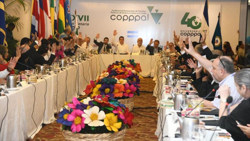 Asamblea Plenaria de La Conferencia Permanente de Partidos Políticos de América Latina y el Caribe, celebrada en Nicaragua (Foto: Prensa Latina)