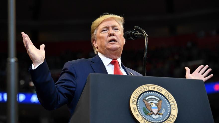 El presidente de EE.UU., Donald Trump, ofrece un discurso durante un mitin de campaña en Florida, EE.UU., 26 de noviembre de 2019. (Foto: AFP)