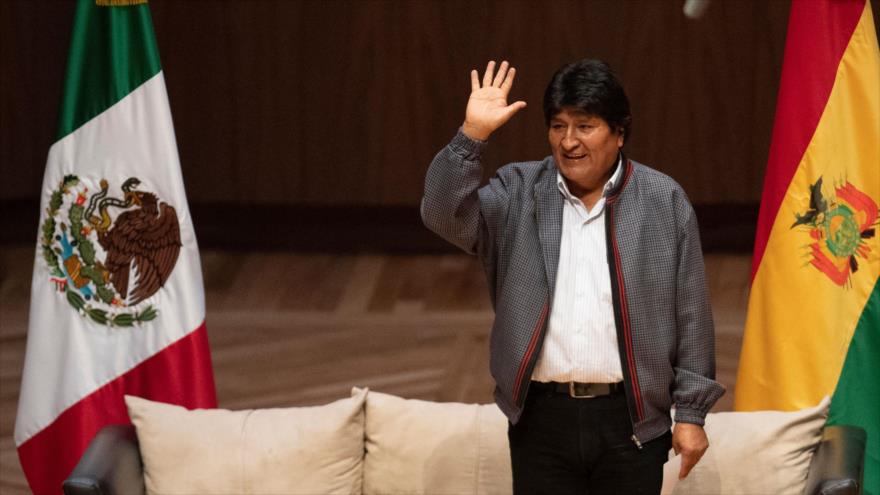 El depuesto presidente de Bolivia Evo Morales, en un acto celebrado en México, 26 de noviembre de 2019. (Foto: AFP)