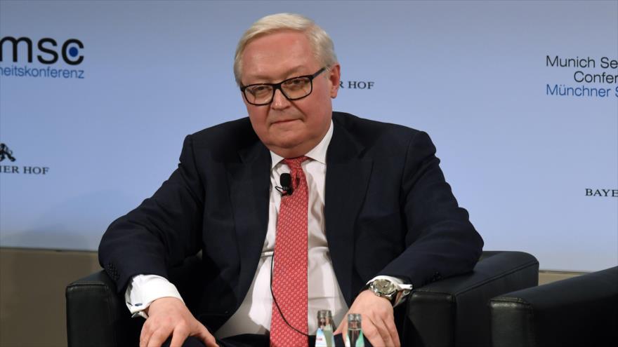 El viceministro ruso de Exteriores, Serguéi Riabkov, en una conferencia en Múnich, Alemania, 16 de febrero de 2019. (Foto: AFP)