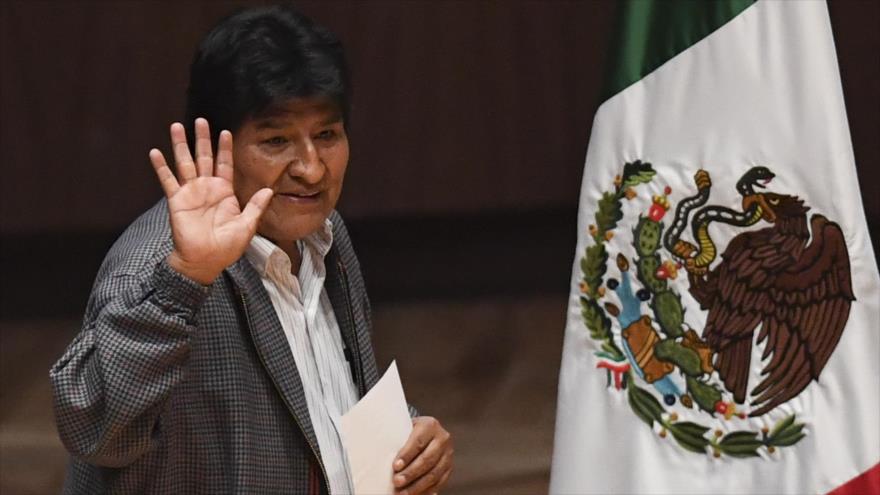 El presidente depuesto de Bolivia Evo Morales llega al centro cultural de Ollin Yoliztli, Ciudad de México, 26 de noviembre de 2019. (Foto: AFP)