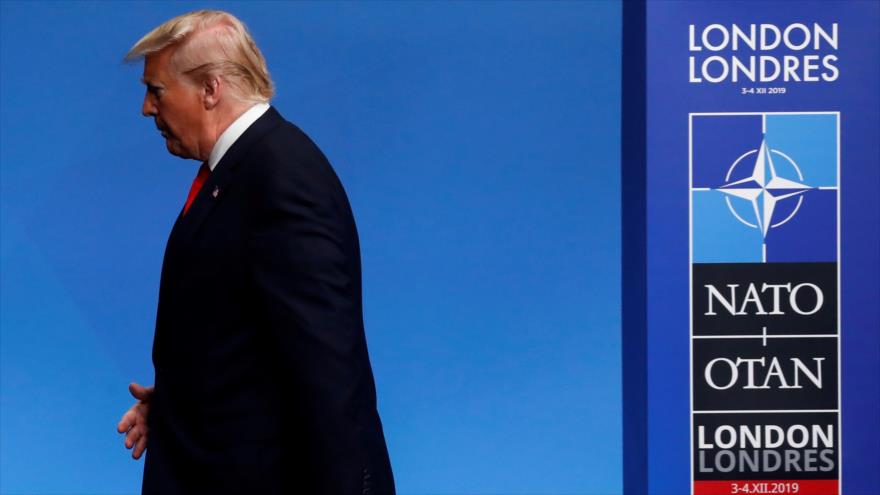 El presidente de EE.UU., Donald Trump, en una cumbre en Watford, al noreste de Londres (capital británica), 4 de diciembre de 2019. (Foto: AFP)