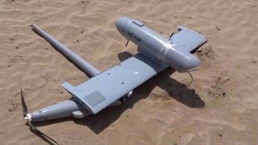 Un avión no tripulado (dron) perteneciente a Arabia Saudí, derribado por las fuerzas yemeníes.